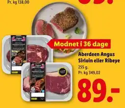 Lidl Aberdeen Angus Sirloin eller Ribeye tilbud