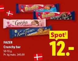 Lidl FAZER Crunchy bar tilbud