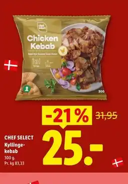 Lidl CHEF SELECT Kyllingekebab tilbud