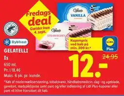 Lidl GELATELLI Is, App-pris tilbud