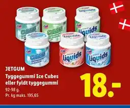 Lidl JETGUM Tyggegummi Ice Cubes eller fyldt tyggegummi tilbud