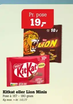 Poetzsch Padborg Kitkat eller Lion Minis tilbud