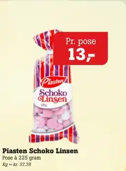 Poetzsch Padborg Piasten Schoko Linsen tilbud