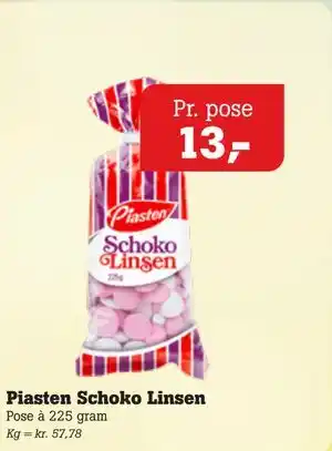 Poetzsch Padborg Piasten Schoko Linsen tilbud