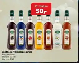 Poetzsch Padborg Mathieu Teisseire sirup tilbud
