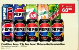 Poetzsch Padborg Pepsi Max, Pepsi, 7 Up Zero Sugar, Mirinda eller Mountain Dew tilbud