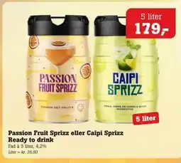 Poetzsch Padborg Passion Fruit Sprizz eller Caipi Sprizz Ready to drink tilbud