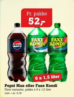 Poetzsch Padborg Pepsi Max eller Faxe Kondi tilbud