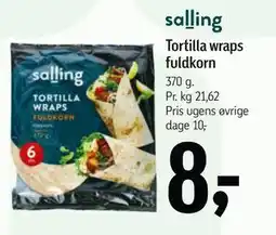 Føtex Tortilla wraps fuldkorn tilbud
