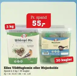 Poetzsch Padborg Elles Vildtfuglemix eller Mejsebolde tilbud