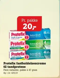 Poetzsch Padborg Protefix fastholdelsescreme til tandprotese tilbud