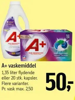 Føtex A+ vaskemiddel tilbud