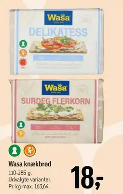 Føtex Wasa knækbrød tilbud