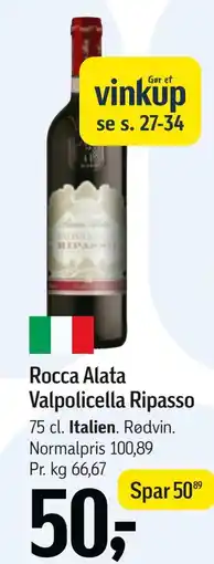 Føtex Rocca Alata Valpolicella Ripasso tilbud