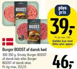 Føtex Burger BOOST af dansk kød tilbud
