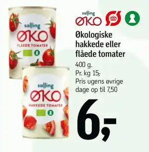 Føtex Økologiske hakkede eller flåede tomater tilbud