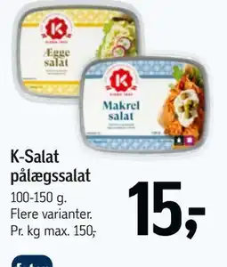 Føtex K-Salat pålægssalat tilbud