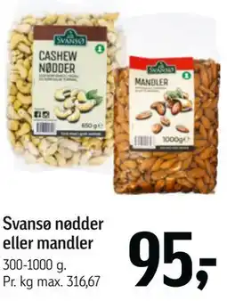Føtex Svansø nødder eller mandler tilbud