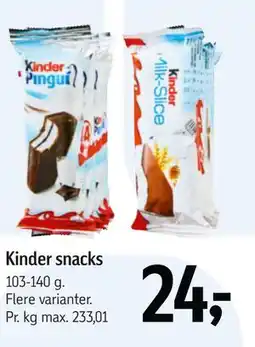 Føtex Kinder snacks tilbud