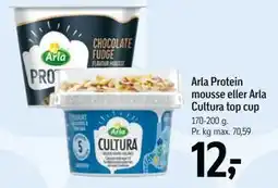Føtex Arla Protein mousse eller Arla Cultura top cup tilbud