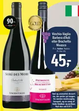 Føtex Vinchio-Vaglio Barbera d’Asti eller Brachetto Nivasco tilbud