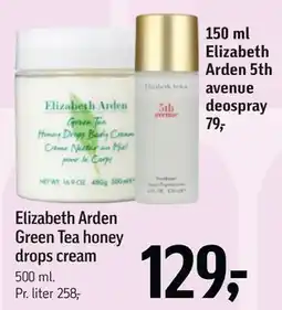Føtex Elizabeth Arden Green Tea honey drops cream tilbud