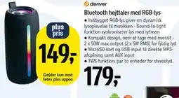 Føtex Bluetooth højttaler med RGB-lys tilbud