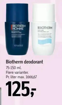 Føtex Biotherm deodorant tilbud