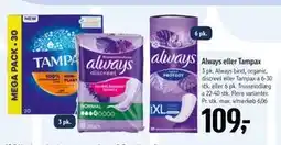 Føtex Always eller Tampax tilbud