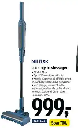 Føtex Nilfisk Ledningsfri støvsuger tilbud