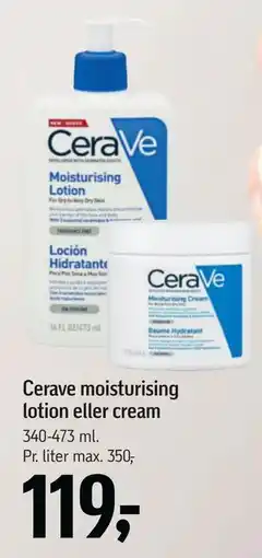 Føtex Cerave moisturising lotion eller cream tilbud