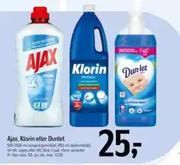 Føtex Ajax, Klorin eller Dunlet tilbud