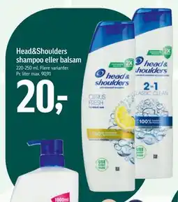 Føtex Head&Shoulders shampoo eller balsam tilbud