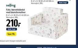 Føtex salling børnefoldestol med blomstermotiver tilbud