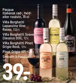 REMA 1000 Pasqua / Villa Borghetti italiensk rød-, hvid- eller rosévin, 75 cl tilbud