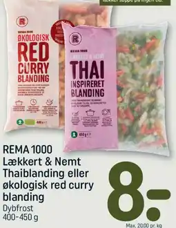 REMA 1000 REMA 1000 Lækkert & Nemt Thaiblanding eller økologisk red curry blanding tilbud