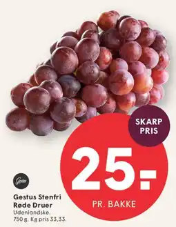 SPAR Gestus Stenfri Røde Druer tilbud