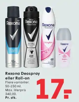 SPAR Rexona Deospray eller Roll-on tilbud