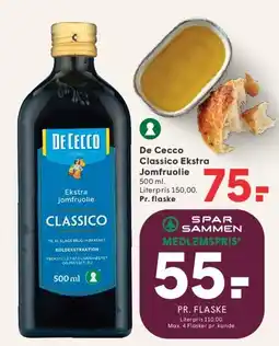 SPAR De Cecco Classico Ekstra Jomfruolie tilbud