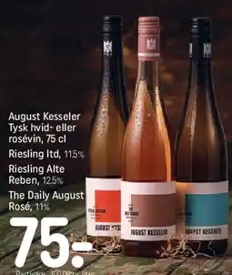 REMA 1000 August Kesseler (Tysk hvid- eller rosévin) tilbud
