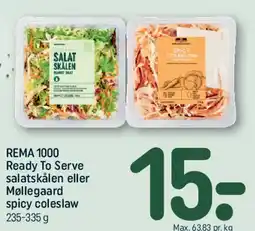 REMA 1000 Ready To Serve salatskålen / Møllegaard spicy coleslaw tilbud