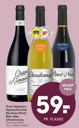 SPAR Gran Appasso / Benières Pinot Noir / Chardonnay tilbud