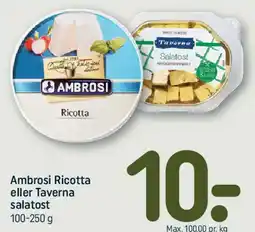 REMA 1000 Ambrosi Ricotta eller Taverna salatost tilbud