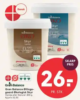 SPAR Grøn Balance Økologisk Skyr tilbud