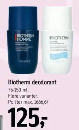 Føtex Biotherm deodorant tilbud