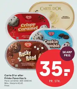 SPAR Carte D'or eller Frisko Favorit Is tilbud