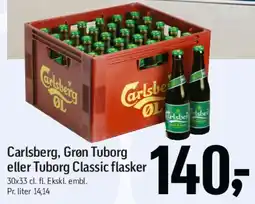Føtex Carlsberg, Grøn Tuborg eller Tuborg Classic flasker tilbud