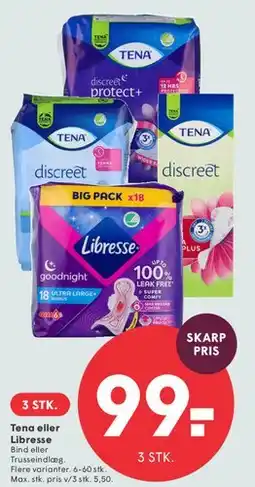 SPAR Tena eller Libresse tilbud