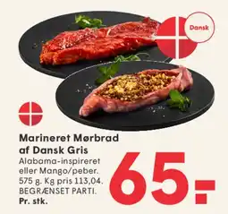 SPAR Marineret Mørbrad af Dansk Gris tilbud