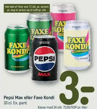Pepsi Max eller Faxe Kondi